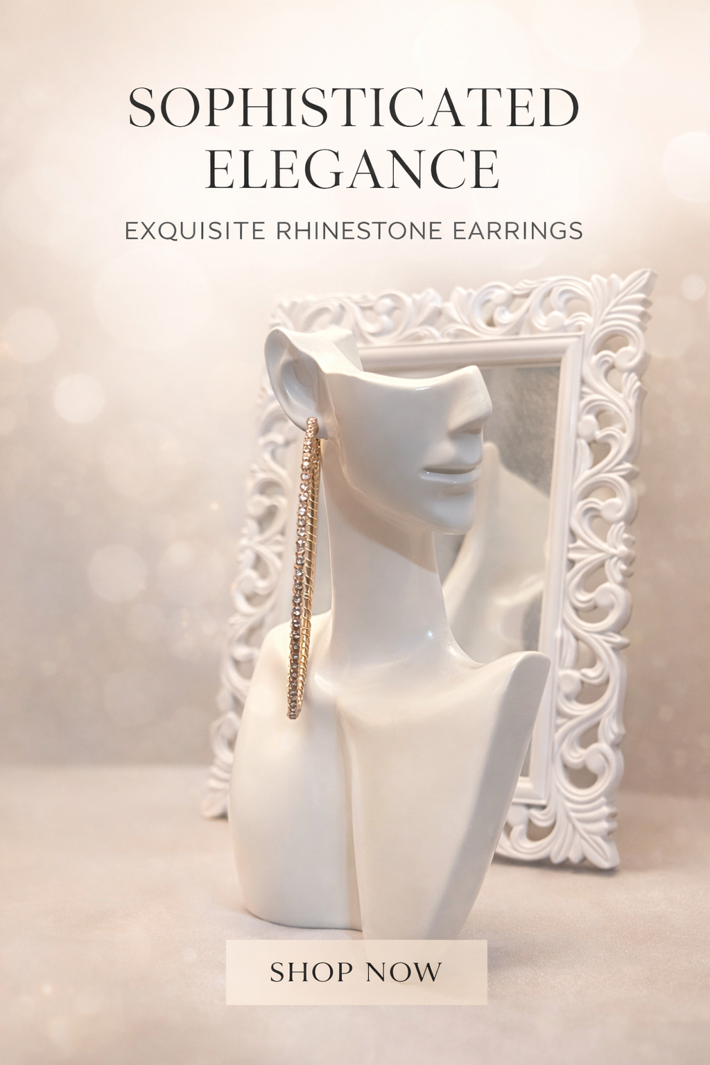 Crystal-Accented Hoop Earrings