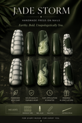 Jade Storm Press-On Nails 🌿🖤