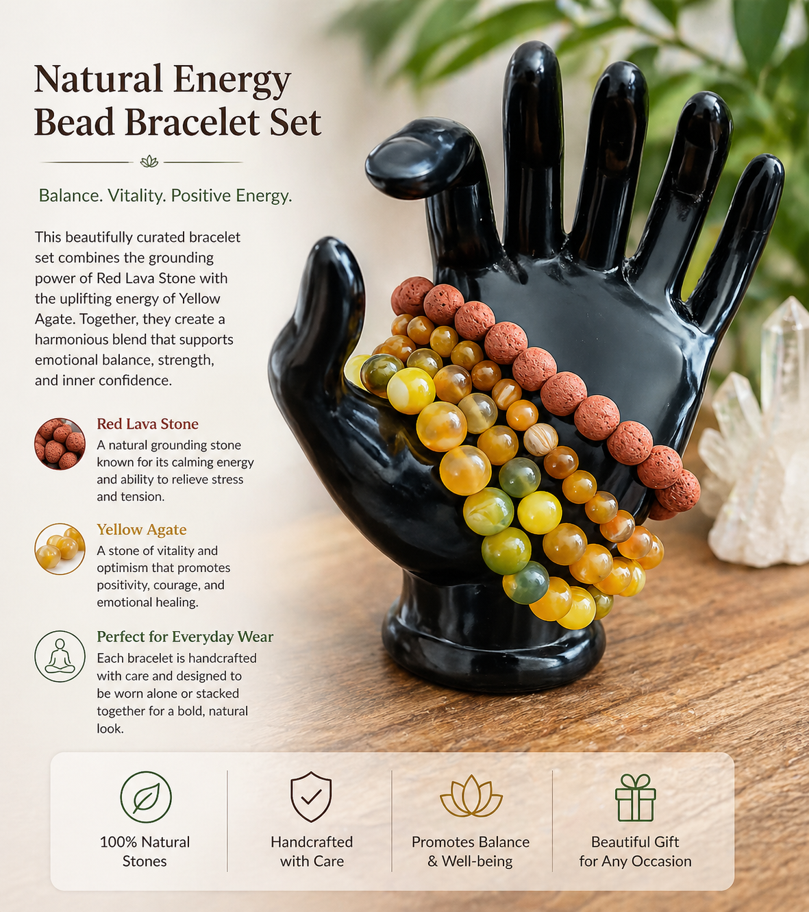 Golden Earth Harmony Bracelet Set